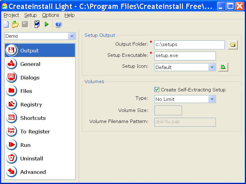 Click to view CreateInstall Light 4.6.5 screenshot