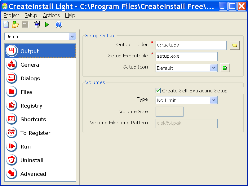 CreateInstall Light screen shot