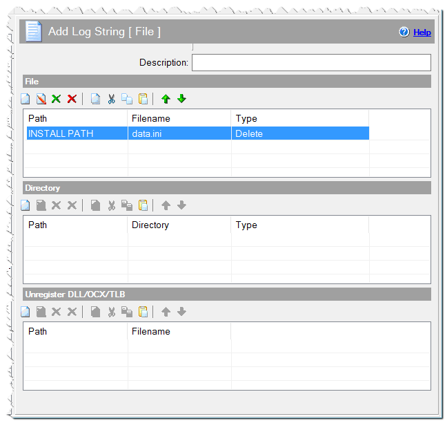 Add Log String - File command