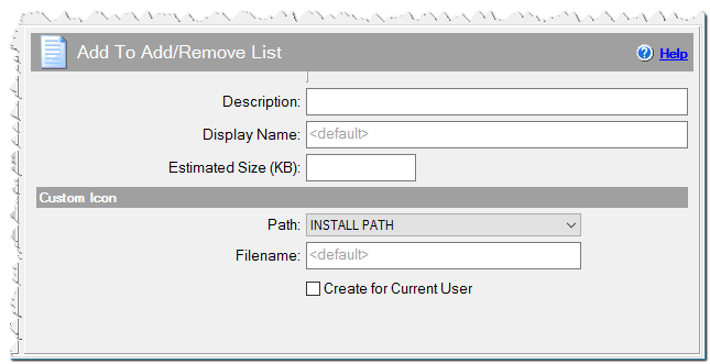 Add To Add/Remove List command