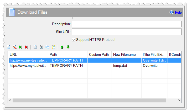 Download Files command