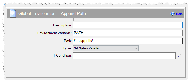 Global Environment - Append Path command