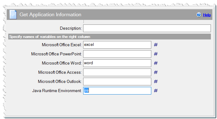 Get Application Information command