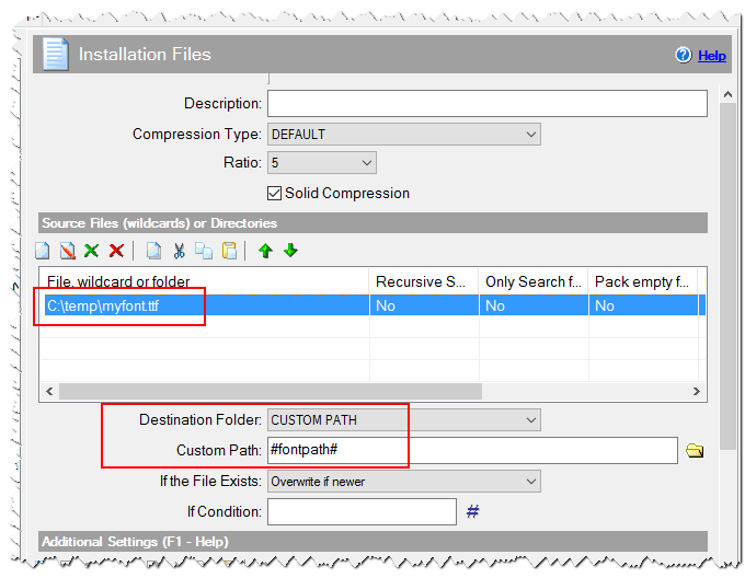 Installing the font file