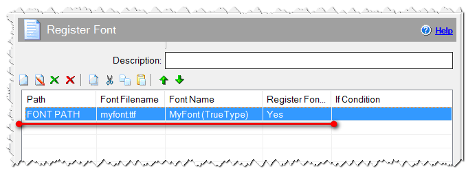 Register font