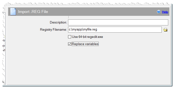 Import .REG File command