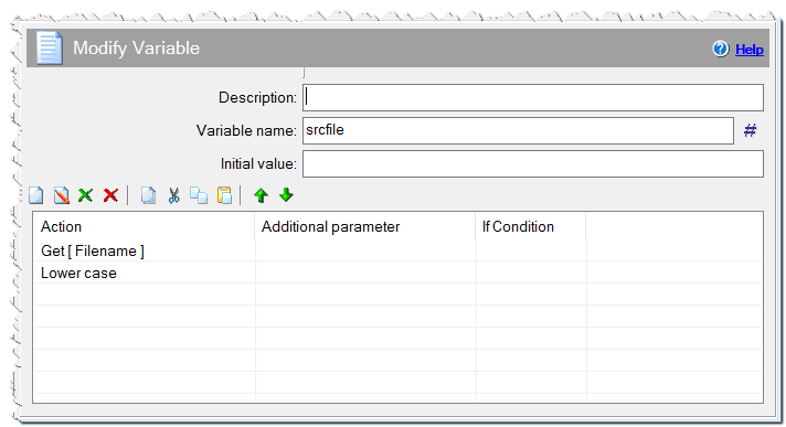 Modify Variable command