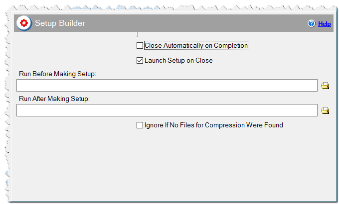 Setup Builder in CreateInstall Assistant installer
