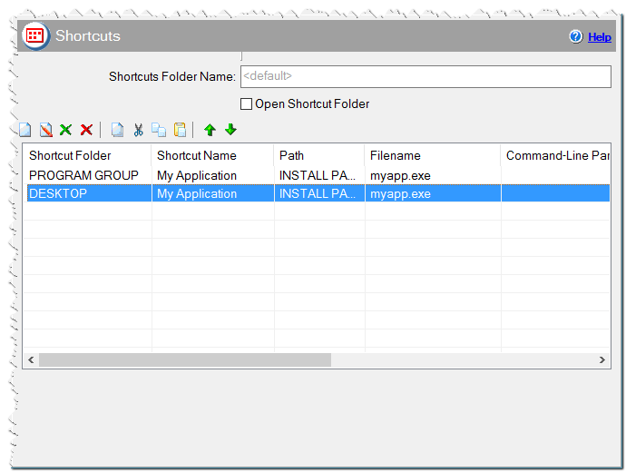 Shortcuts in CreateInstall Assistant installer