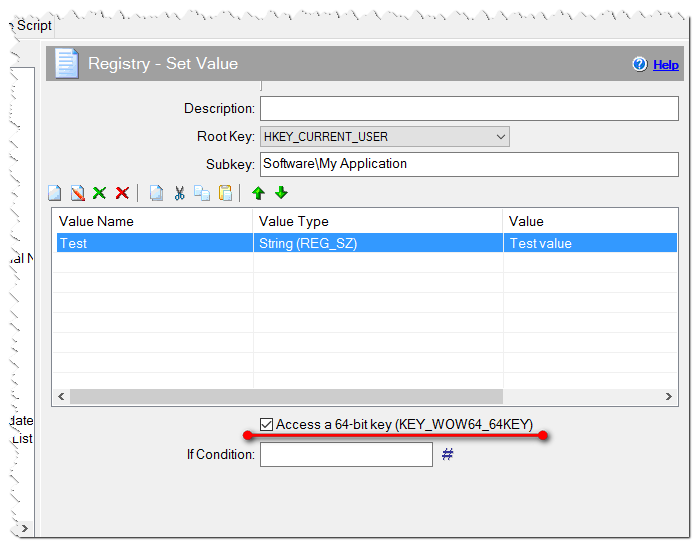 Access a 64-bit key in the Registry-Set Value command