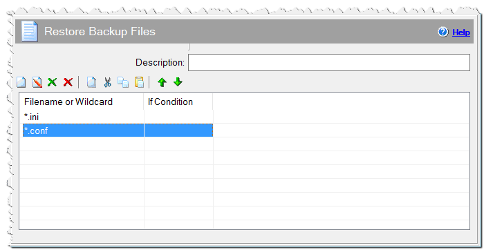 Restore Backup Files command