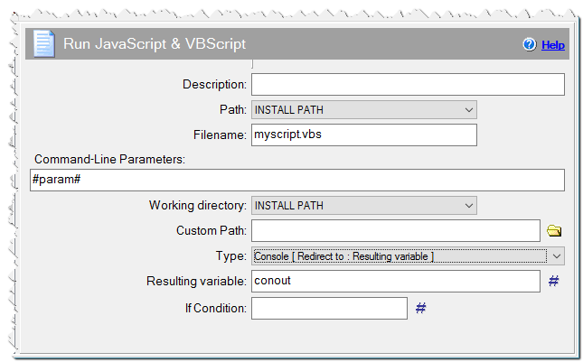 Run JavaScript & VBScript command