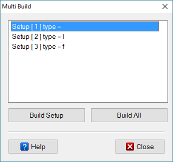 Multi Build Dialog