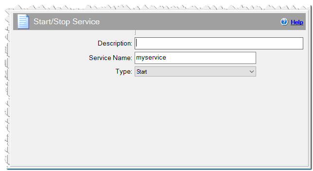 Start/Stop service command